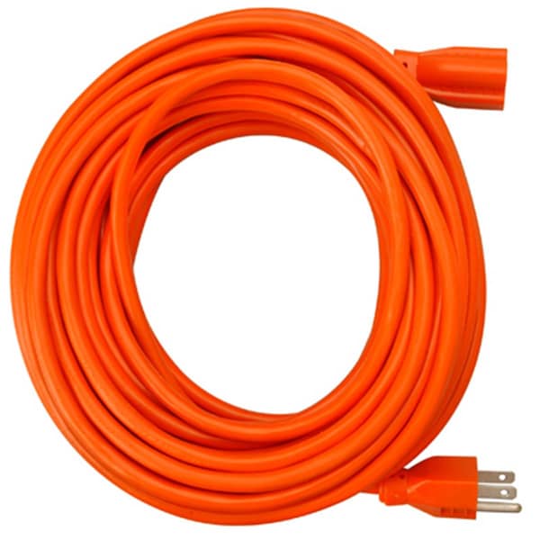 Master Electronics Extension Cord, Indoor/Outdoor, 1 Outlets, Orange, Vinyl, 25 ft 753467 - main